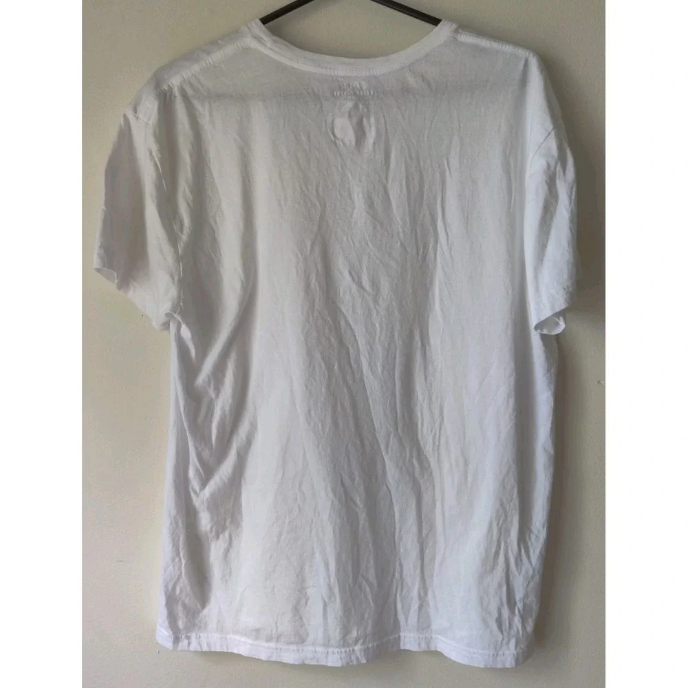 Polo Ralph Lauren T-Shirt Men's Large Short Sleeve White Classic Fit Pony Bottom